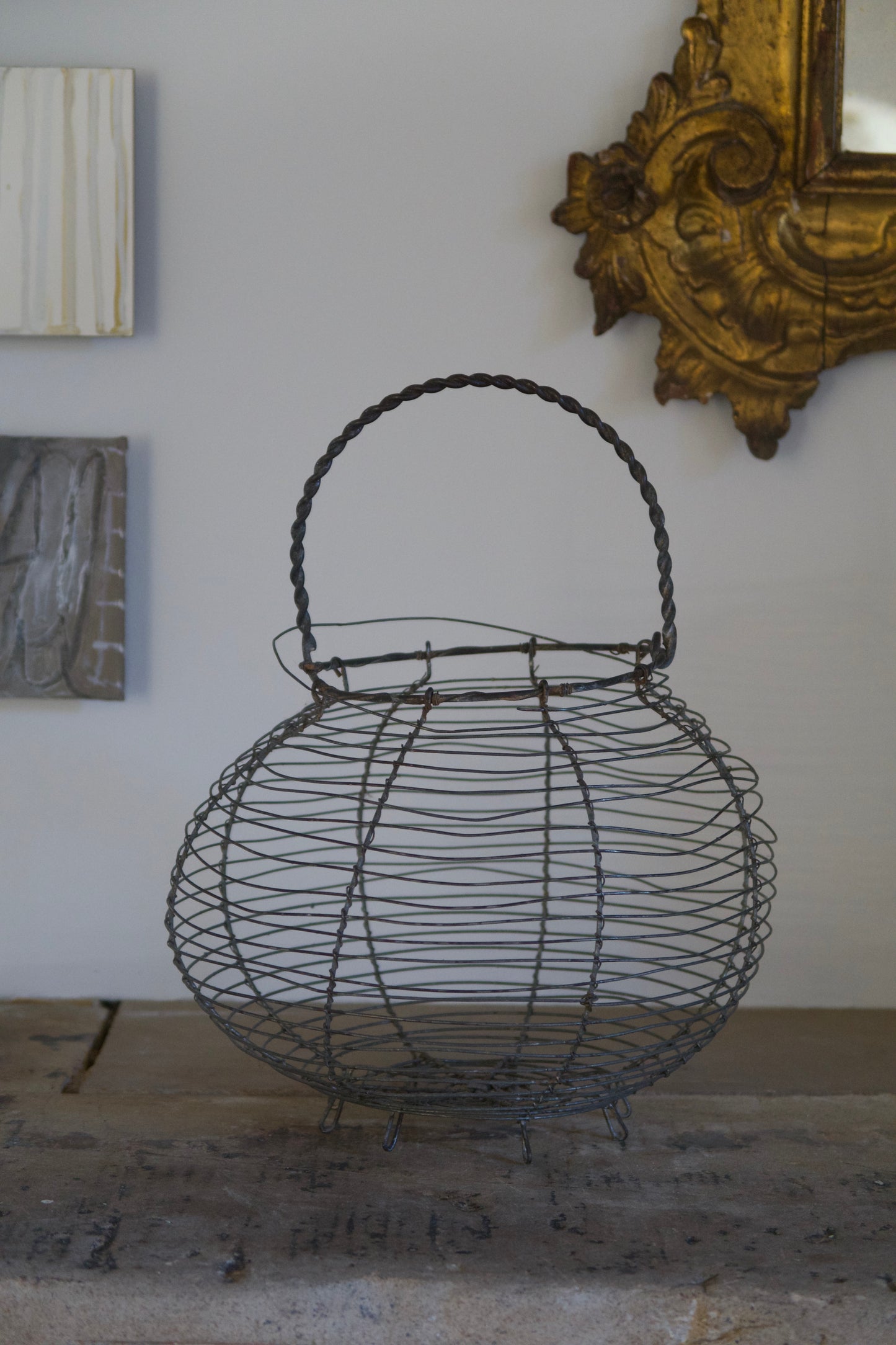 Antique Wire Work Basket
