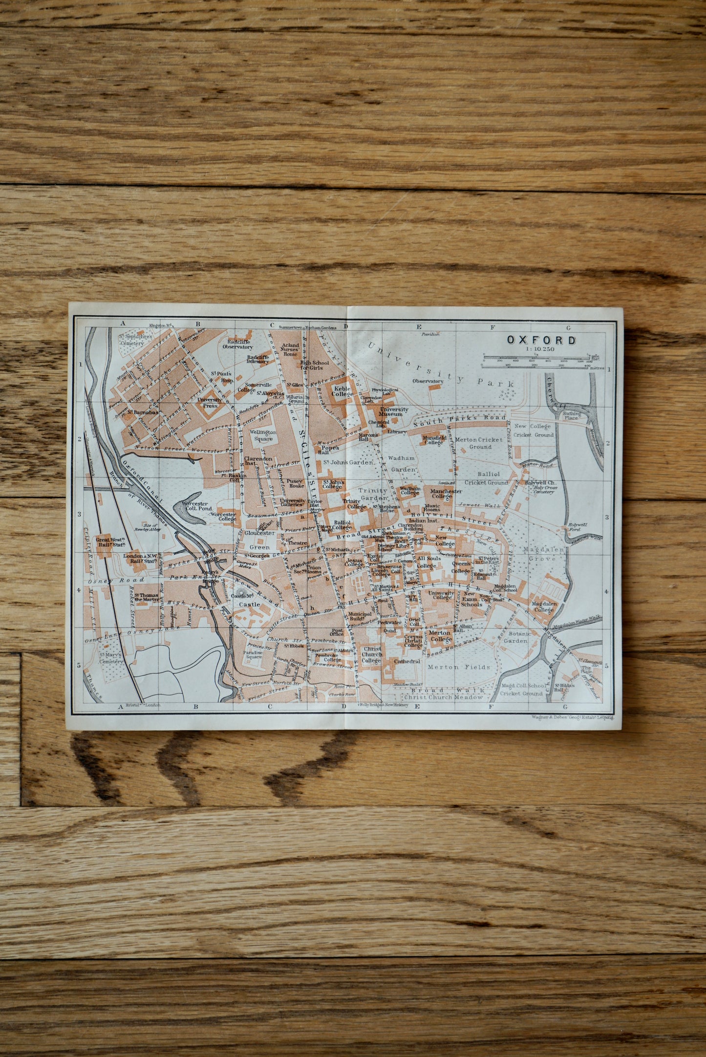 Oxford, England Map; 1910