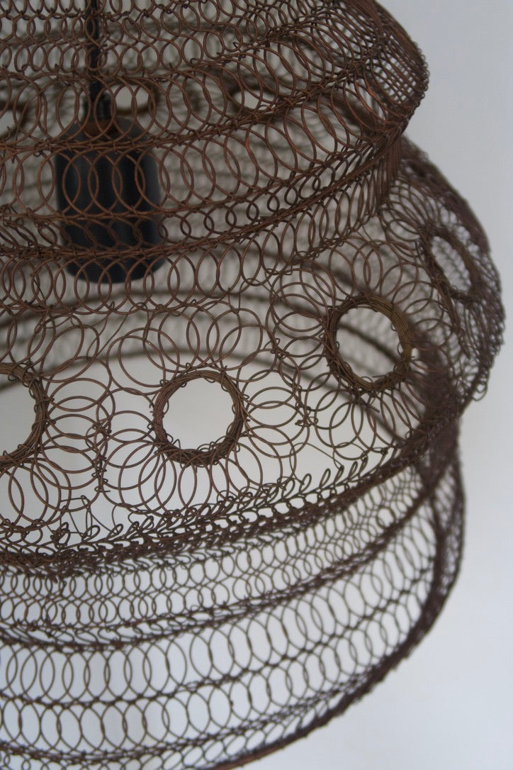 Handcrafted Wire Light Fixture