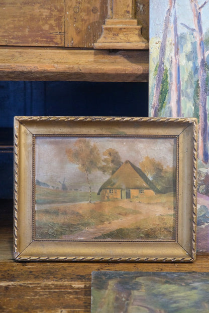 Framed French Oil Painting, 1890s