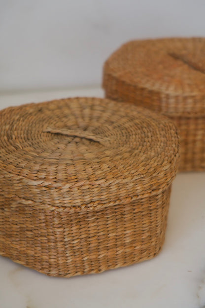 Vintage Woven Basket, 2 Available