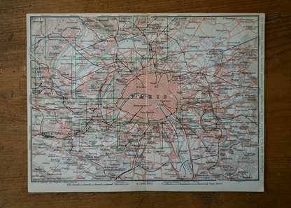 Paris, France Map; 1907