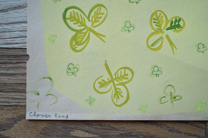 Clover Leaf Painting on Paper; 1940s
