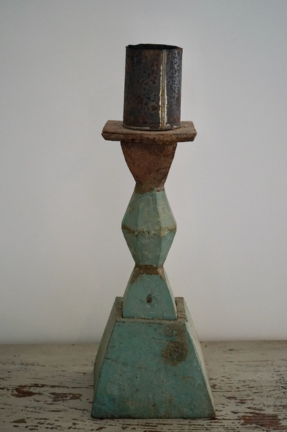 19th Century Wooden Mexican Candlesticks
